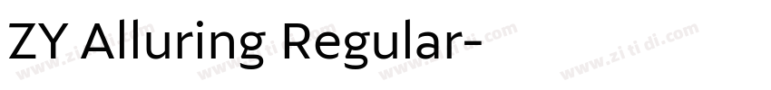 ZY Alluring Regular字体转换